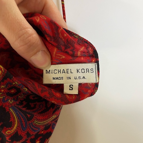 Vintage Michael Kors Paisley Slip Dress & Robe Set | Made in USA Sz S - Picture 10 of 16